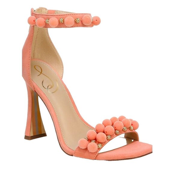 Sam Edelman Luella Canyon Clay Beaded Dress Sandals 7.5 High Heel Ankle Strap - Picture 1 of 16